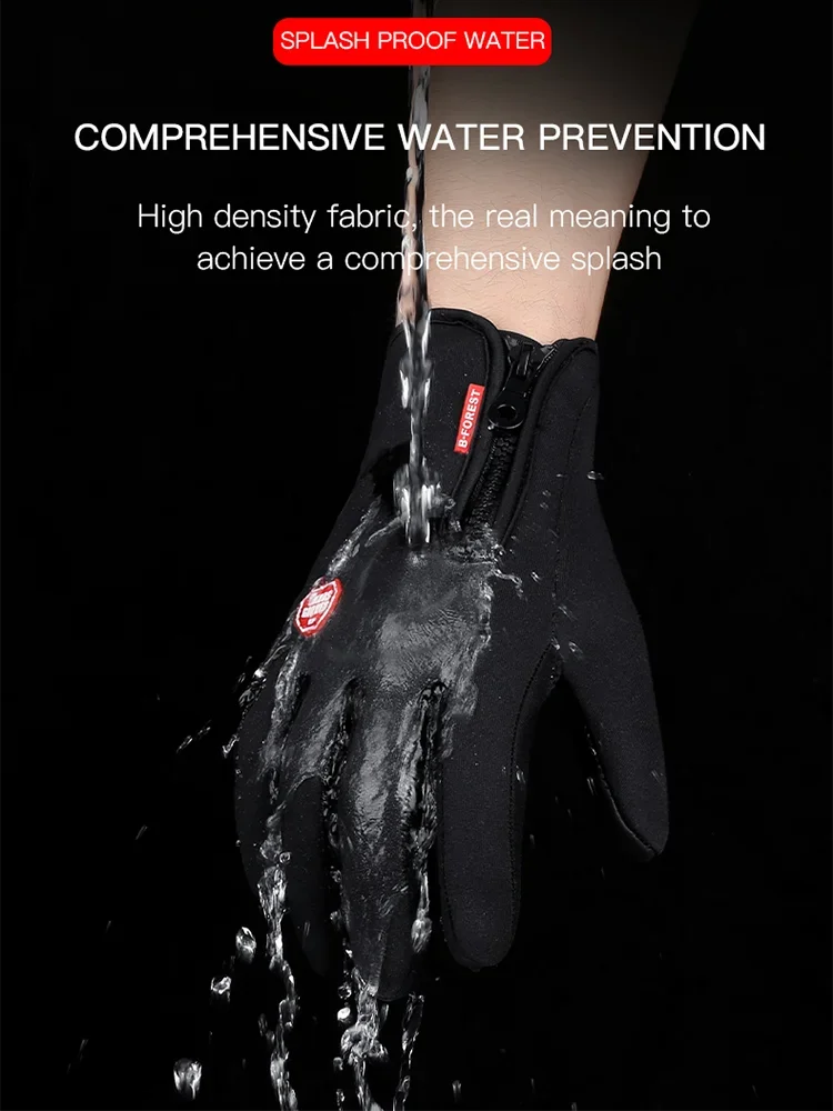 Touchscreen Warm Gloves Outdoor Cycling Driving Motorcycle Waterproof Cold Gloves Windproof Non-Slip Womens Men Winter Ski Glove