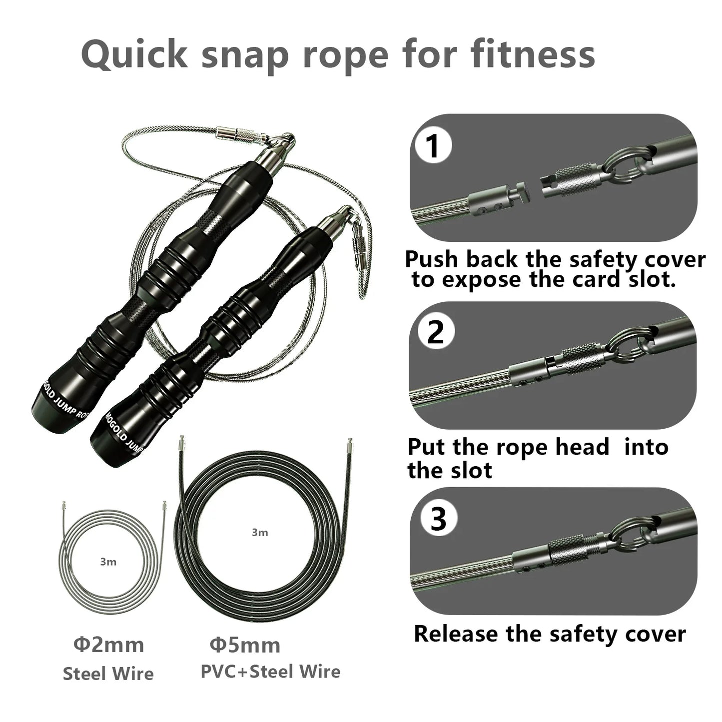 Jump Rope Crossfit Boxing Heavy Skipping Rope Professional Speed Fitness Workouts Endurance Strength Training Weighted PVC Rope